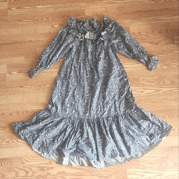 EUC Dôen Rosetta Dress In Prancing Fawn Floral, Size S RARE! - Picture 3 of 11